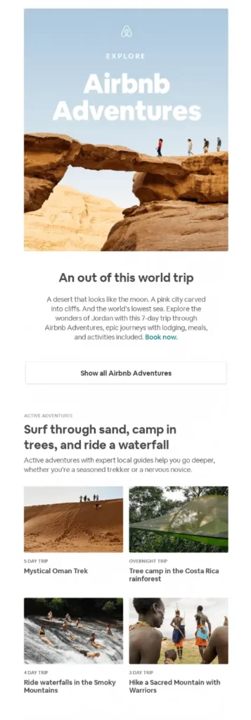 airbnb travel email marketing strategies